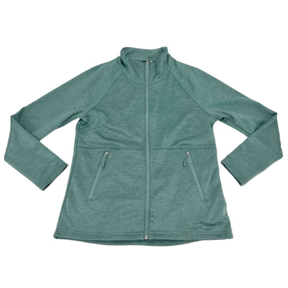 Kirkland | Women's Fleece Full Zip Jacket | Athletic | Size Medium | Green **NEW